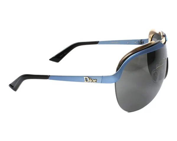 Christian Dior Solar/s Qwu-y1 Gold Blue/gray Sunglasses Authentic