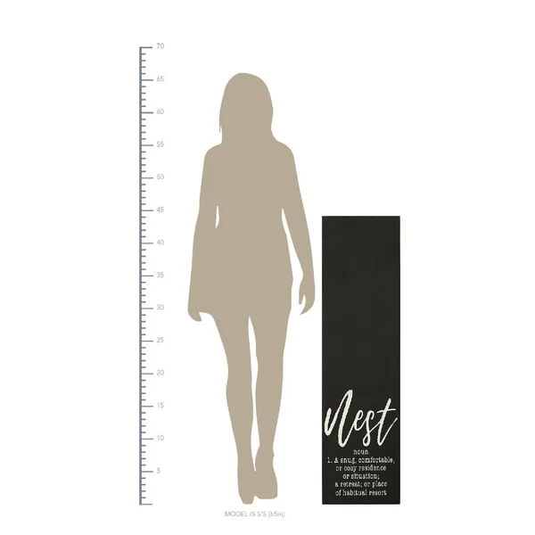 11.81x22 x 1.18x22 x 44.09x22 Black MDF Wall Art