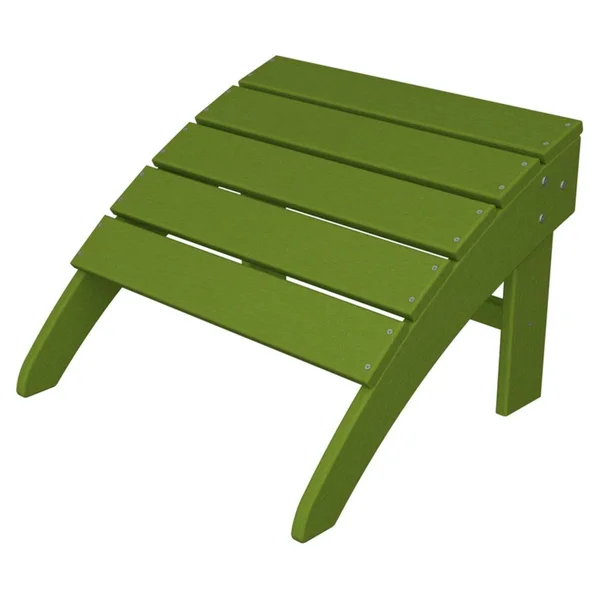 POLYWOOD South Beach Adirondack Ottoman - Lime