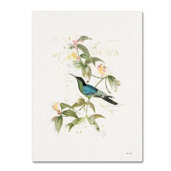 Trademark Art Katie Pertiet 'Colorful Hummingbirds IV' Canvas Art