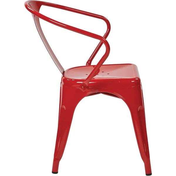 Osp Designs 30x22 Metal Chair - 4-Pack - Red