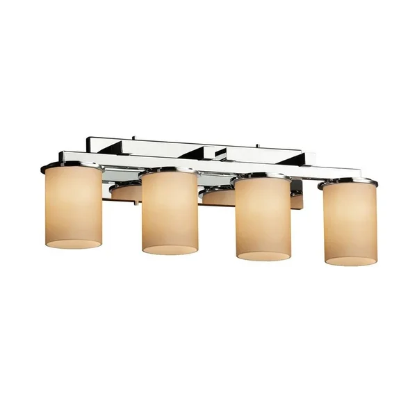 Justice Design-FSN-8774-10-RBON-DBRZ-Fusion - Dakota 4-Light Bath Bar