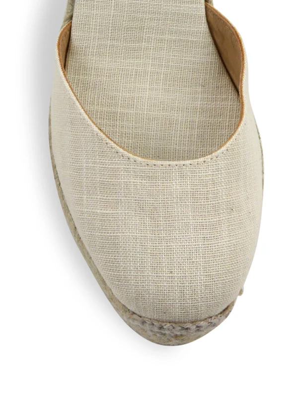 Soludos Tall Wedge Linen - 6, Blush