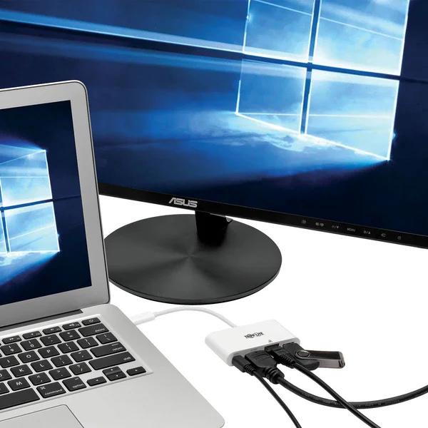 Tripp Lite USB C to HDMI Multiport Video Adapter Converter with USB-A Hub, USB-C PD Charging, Gigabit Ethernet Port, Thunderbolt