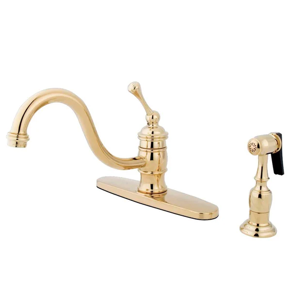 Kingston Brass KB3579BLBS 8x22 Kitchen Faucet - Brushed Nickel/Polished Brass