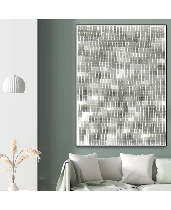Giant Art Woven Reeds III Oversized Framed Canvas, 40x22 x 60x22 - Multi