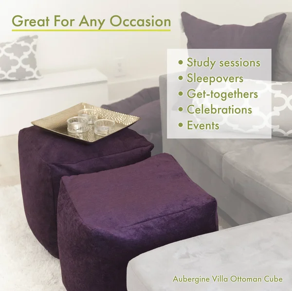Majestic Home Goods Aruba Indoor - Outdoor Ottoman Pouf Cube - Pacific