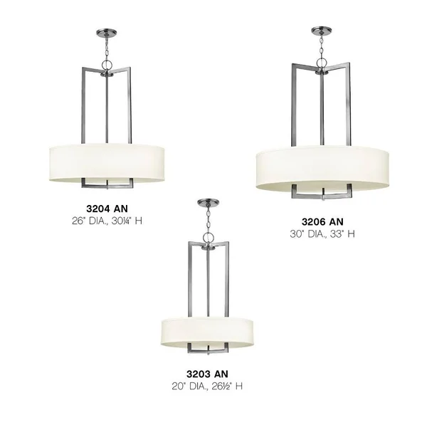 Hinkley - 3204BR - Three Light Pendant - Hampton - Brushed Bronze