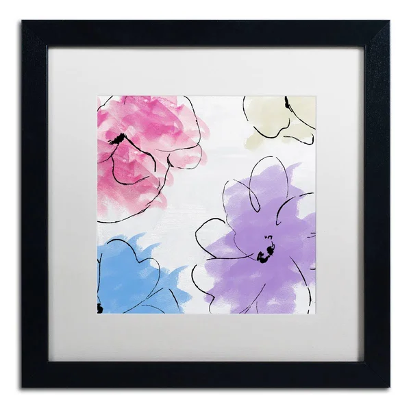 Color Bakery &Kasumi Four& Matted Framed Art, 16x22 x 16x22 - Black