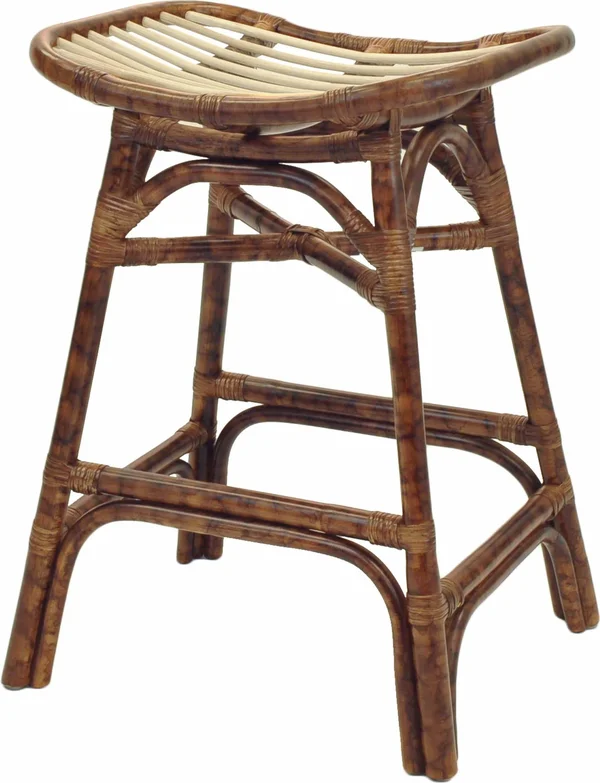 New Pacific Direct 2400005 Beyla Rattan Counter Stool - Marble Brown