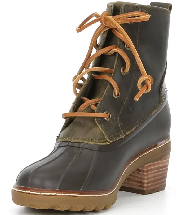 Sperry Women's Saltwater Heel Leather Duck Boots