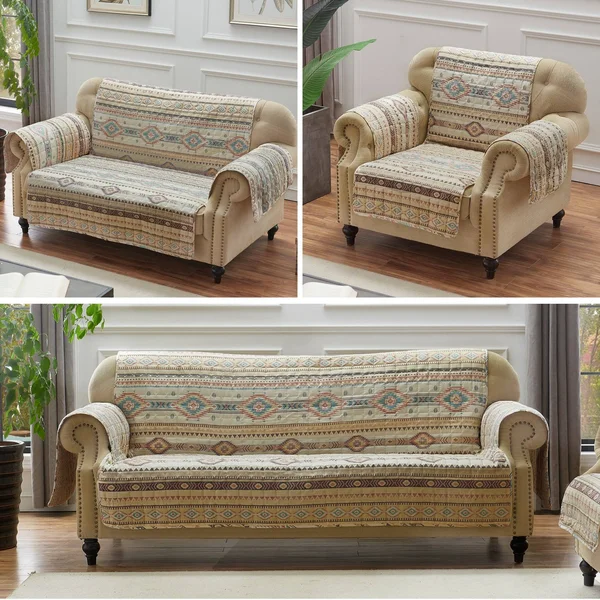 The Curated Nomad San Carlos Reversible Loveseat Protector - Tan