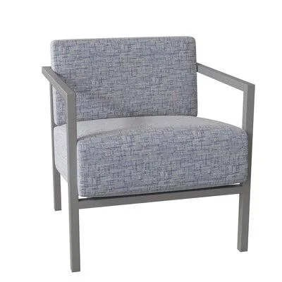 Salona Patio Dining Armchair Woodard Cushion Color: Duplin Denim - Frame Color: Textured Black