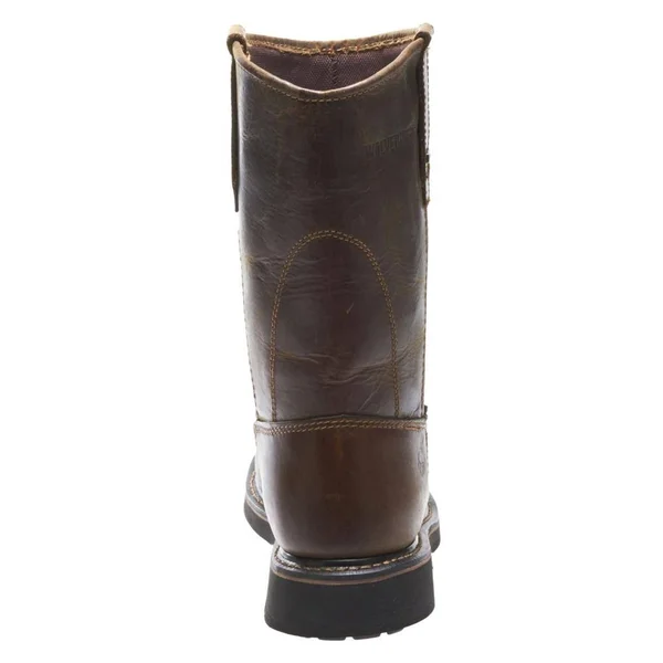 Wolverine Men's Brek Wellington Durashocks Waterproof Steel Toe Work Boots, Brown