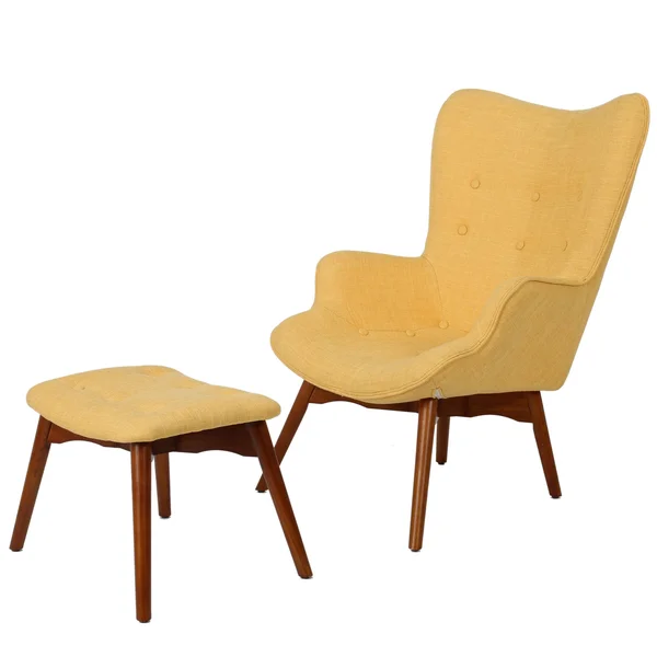 Acantha Mid Century Chair Set Orange