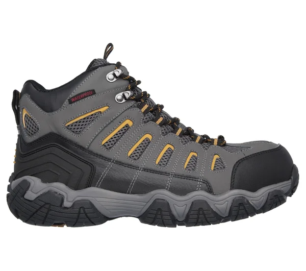 Skechers Men's Work Blais Bixford Steel Toe Boot, Dark Gray