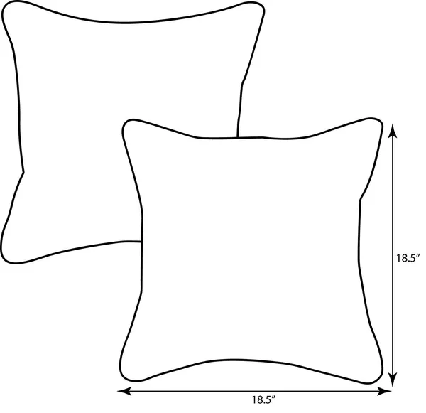 Pillow Perfect Fresco Corded Outdoor Throw Pillow (Set of 2), Black