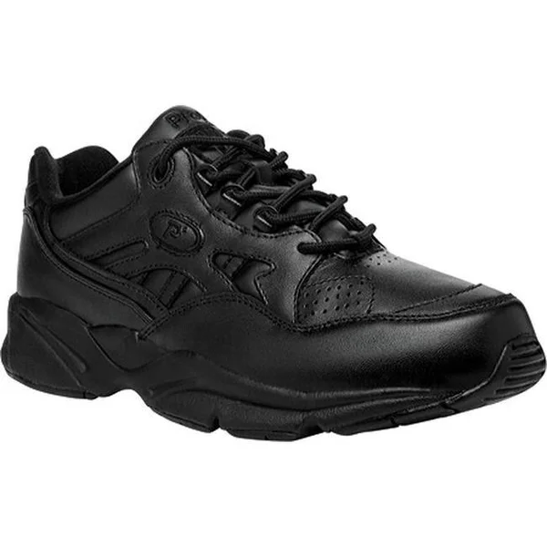 Propet Men's Stability Walker Shoe Black (US Men's 8.5 (Mns 8.5) D (Medium))(leather)