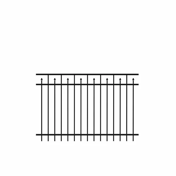 Freedom Standard Concord 4-ft H x 6-ft W Black Aluminum Flat-Top Erosion Fence Panel - 73002310