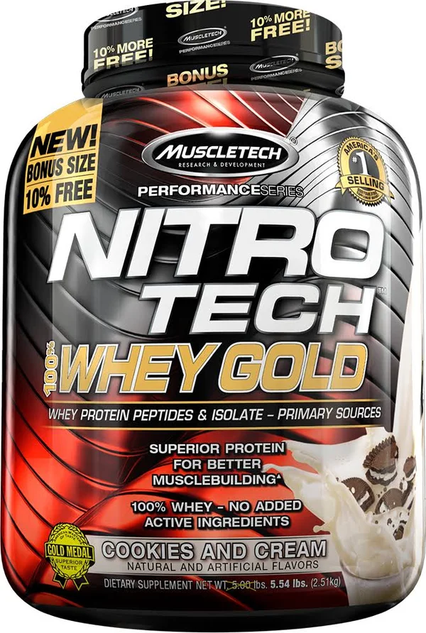 Muscletech Nitro-Tech 100% Whey Gold (8lbs Double Rich Chocolate)