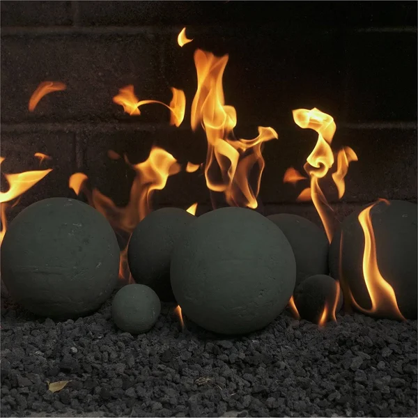 Pewter Gray - Ceramic Fire Balls, 2 inch Set of 30