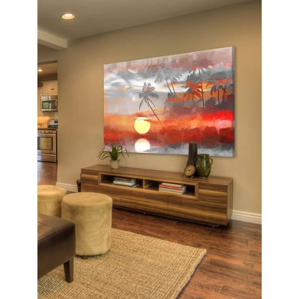 Reflective Sun Art Print on Premium Canvas, Size: 16 inch x 24 inch