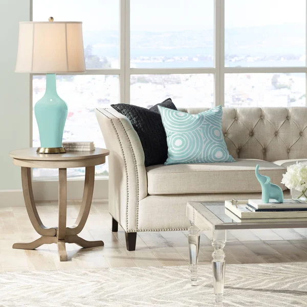 Color + Plus Cay Anya Table Lamp - Blue
