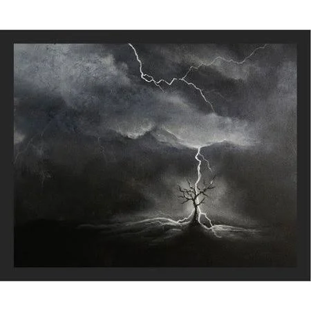 Buy Art for Less 'Lightning' Print, Gray