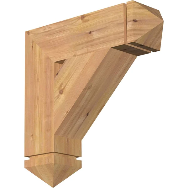 Ekena Millwork BKT06X22X22TRA03SWR 5 1/2x22W x 22x22D x 22x22H Traditional Arts & Crafts Smooth BRACKET, Western Red Cedar