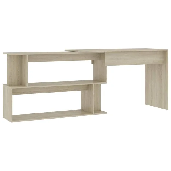 vidaXL Corner Desk Sonoma Oak 47.2x22x19.7x22x29.9x22 Chipboard