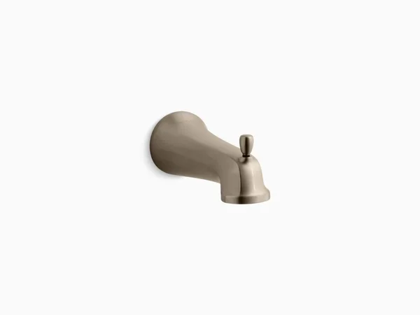 KOHLER K-10589-BV Bancroft Wall-Mount Diverter Bath Spout with Slip-Fit Connection - Vibrant Brushed Bronze
