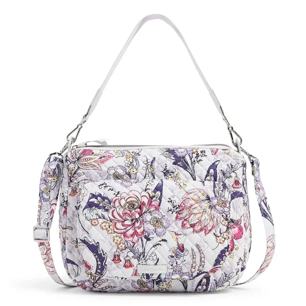 Vera Bradley Carson Shoulder Bag Women in Hummingbird Park Gray