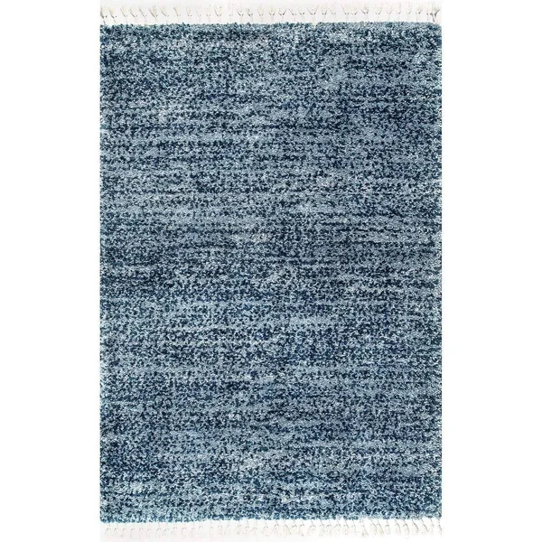 nuLOOM Rugs Transitional Regina Shag Blue 6& 7x22 x 9& Area Rug