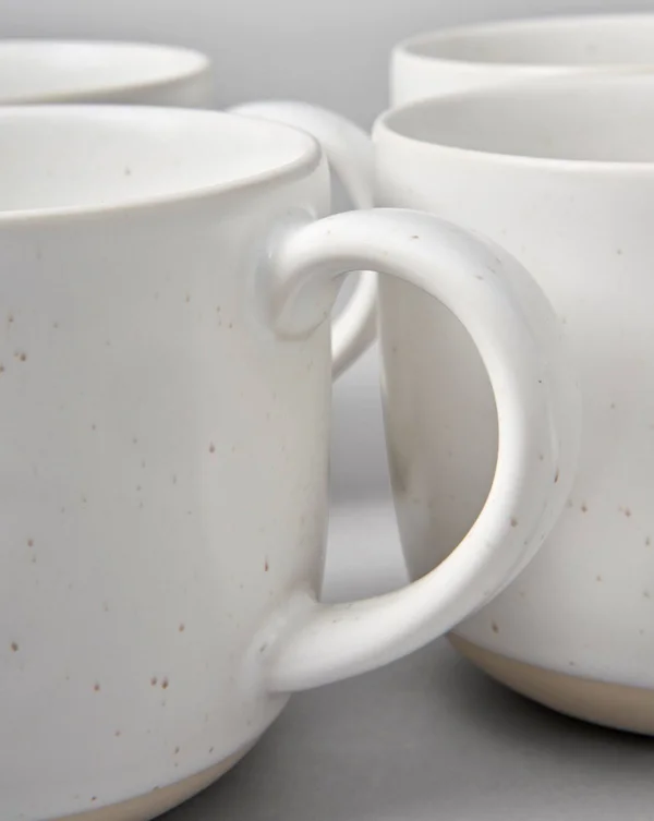 Fable White Non-Toxic Ceramic Mugs - Set of 4