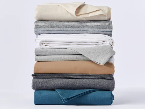 Coyuchi Cloud Brushed Organic Flannel Sheet Set, Ginger, Full