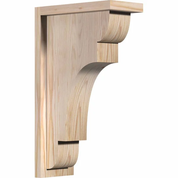 Ekena Millwork COR06X12X20NEB01SDF 5 1/2x22W x 12x22D x 20x22H New Brighton Smooth Corbel w/Backplate - Douglas Fir