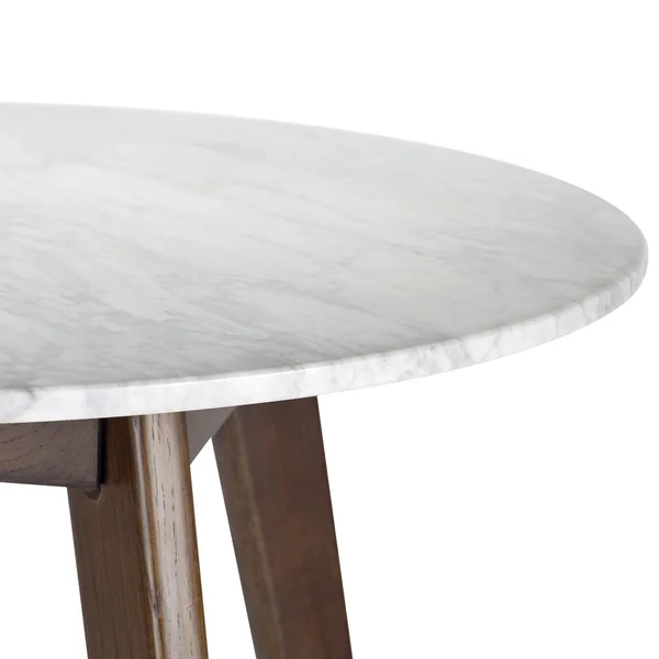 Riley Marble Round Dining Table in Oak - Poly & Bark