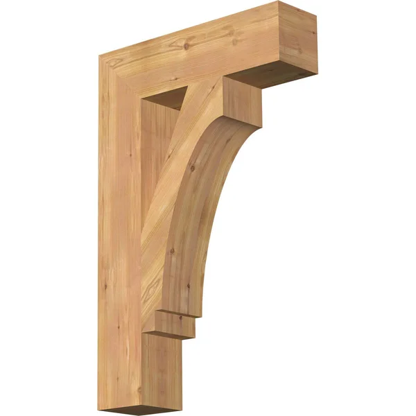 Ekena Millwork BKT06X22X34IMP05SWR 5 1/2x22W x 22x22D x 34x22H Imperial Block Smooth BRACKET - Western Red Cedar