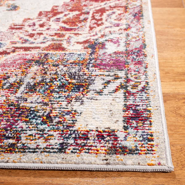 Safavieh Crystal CRS501F 8&0x22 x 10&0x22 Light Blue, Burgundy Area Rug