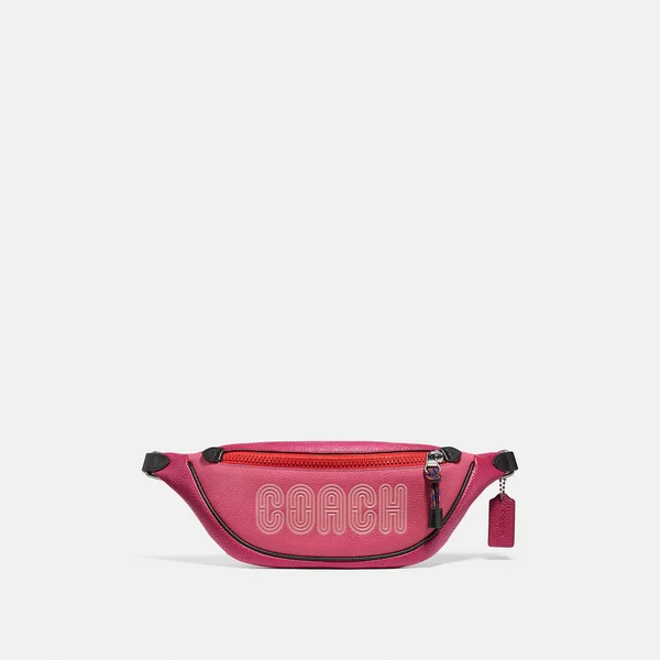 Coach Belt Bag 40 with Print - Women's - Bright Cherry Multi/Gunmetal