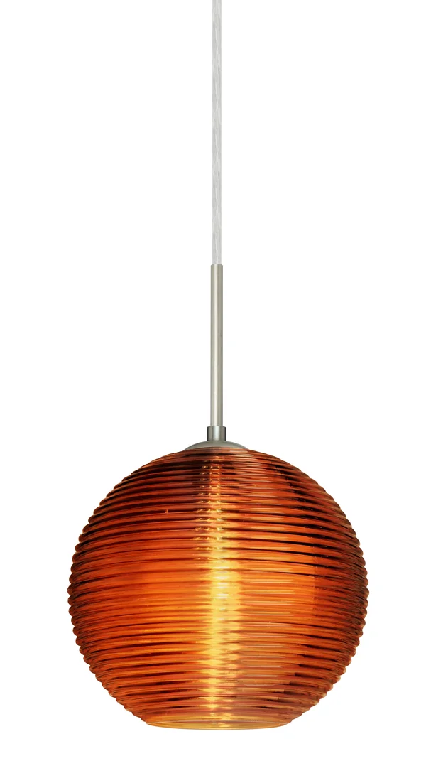 Besa Lighting 1JT-461682-LED-SN Kristall 8 1-Light Pendant Satin Nickel