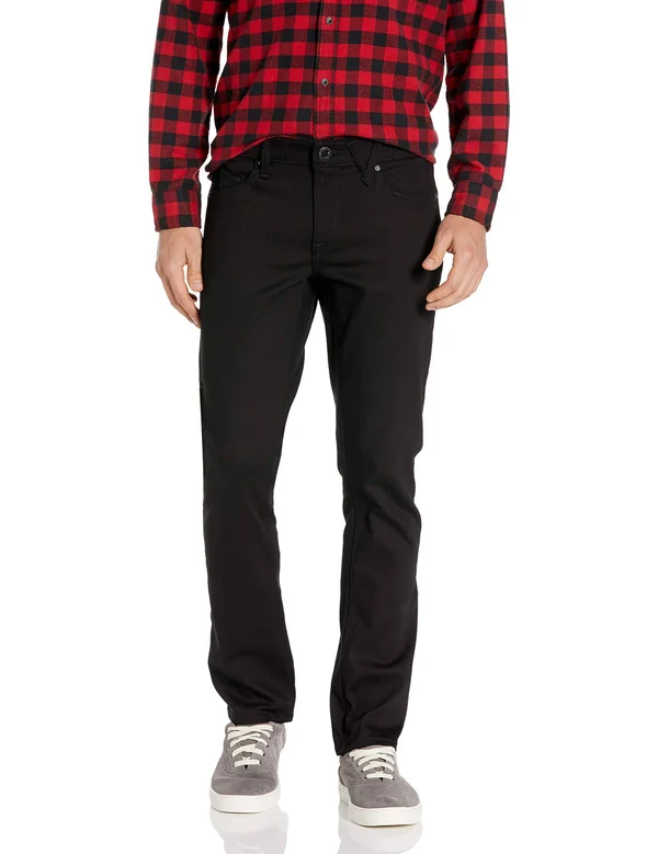 Volcom Vorta Slim Fit Jeans Men's Denim, Black on Black, Size 29