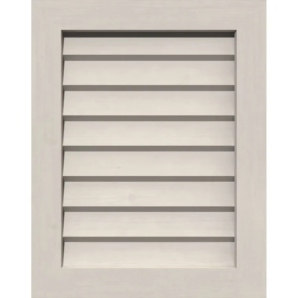 Ekena Millwork GVWVE20X1202SDPPI 20x22W x 12x22H Vertical Gable Vent (25x22W x 17x22H Frame Size): Primed - Non-Functional, Smoot