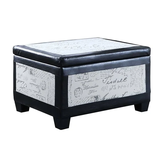 Red Barrel Studio Quaniece Wood Storage Ottoman