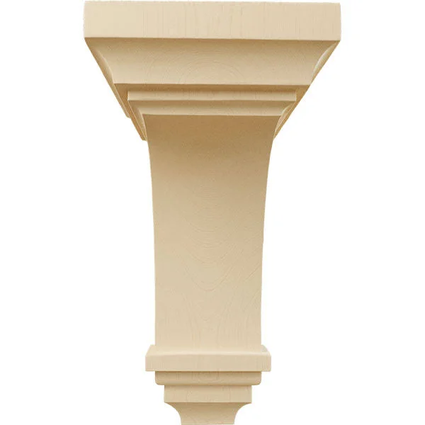 6 inchw x 6 3/4 inchd x 12 inchh Large Jefferson Wood Corbel, Maple
