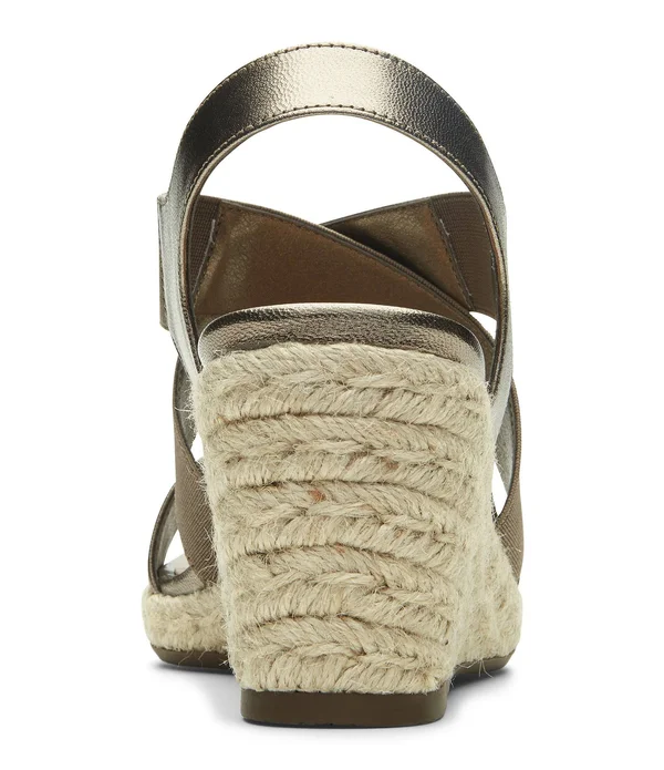 Vionic Women's Ainsleigh Wedge Sandal Dark Taupe 8