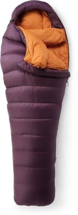 Mountain Equipment Helium 800 Long Sleeping Bag Purple, Reg/Left Zip