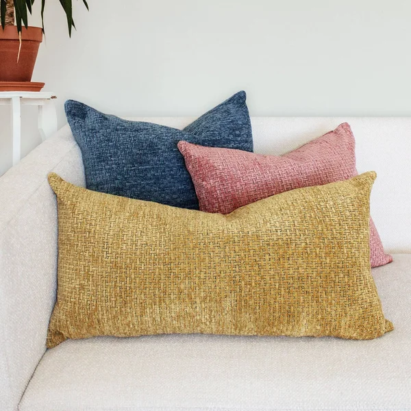 Rodeo Home Katana Textured Chenille Decorative Pillow with Insert - 16x22 x 30x22 - Rose
