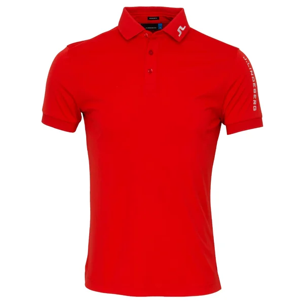 J. Lindeberg Tour Tech TX Jersey Polo Shirt - Racing Red - Size: XXL