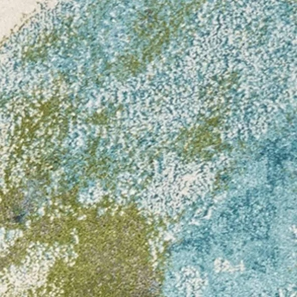 Porch & den Hamlet Teal Abstract Marbled Rug - 5& x 7&6x22